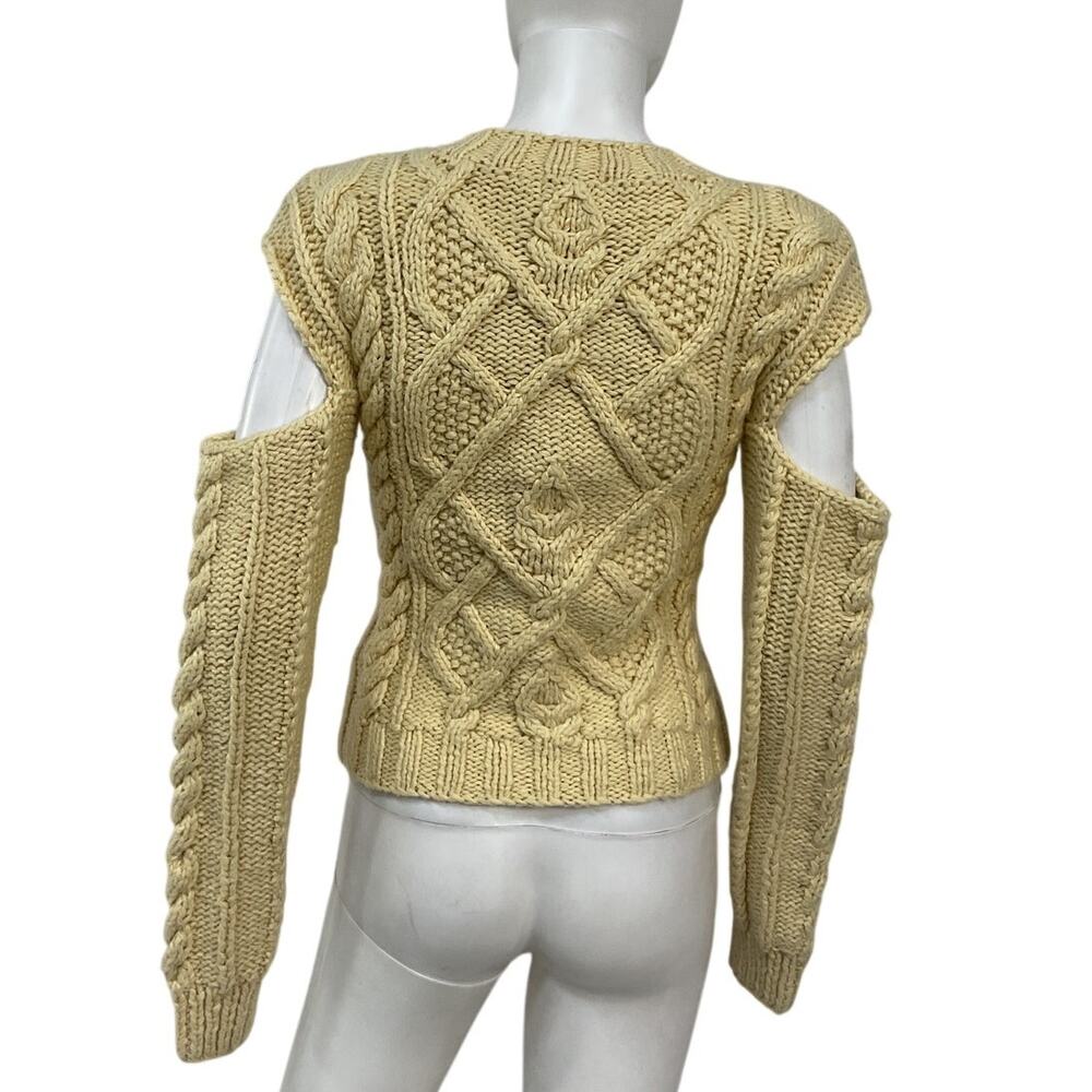 For Love & Lemons Cable Knit Cream Andie Sweater Size S - Picture 3 of 4